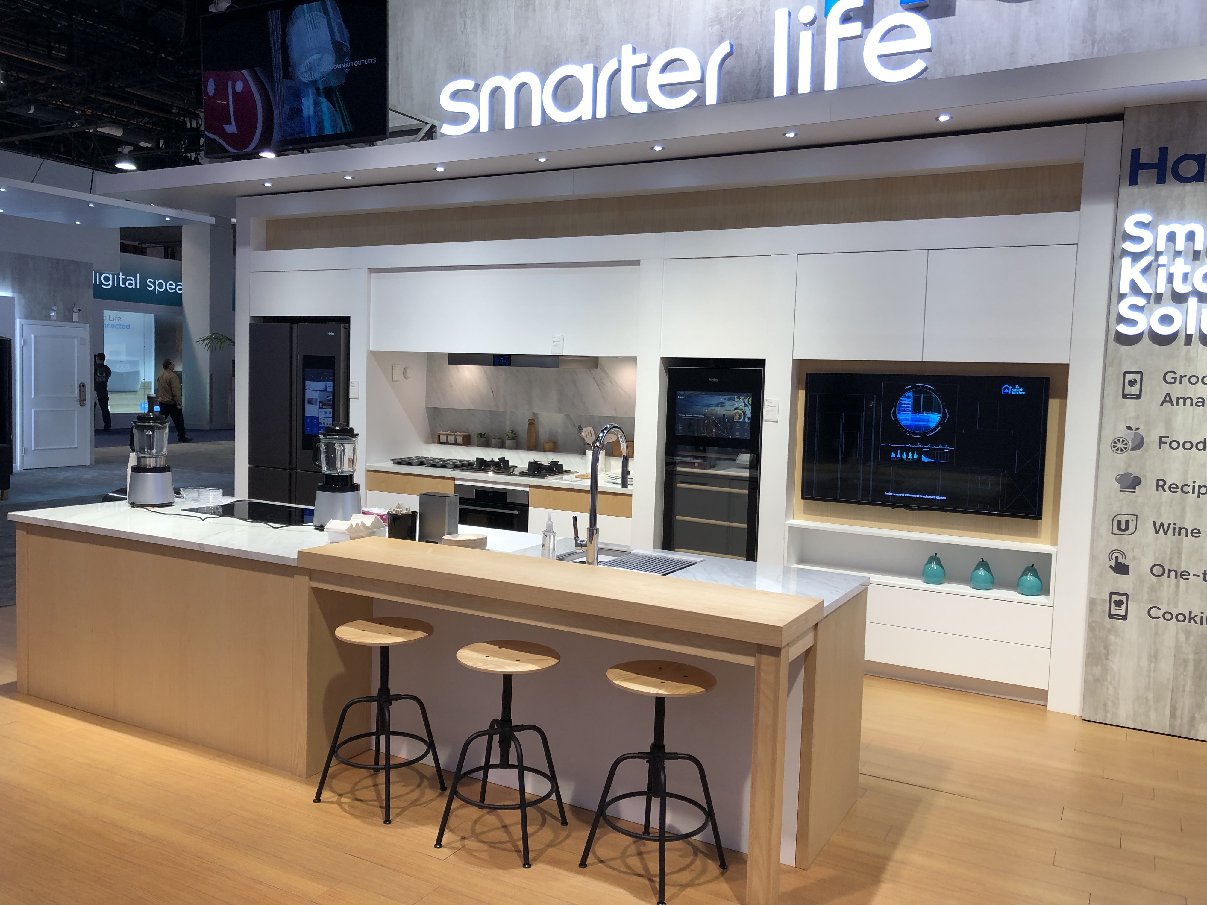 Mckb Design S Haier Appliances Kitchen Displays At Ces Las Vegas